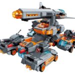 QMAN® 41102 | készségfejlesztő építőjáték | 699 db építőkocka | 8-az-1-ben Katonai harcszekér