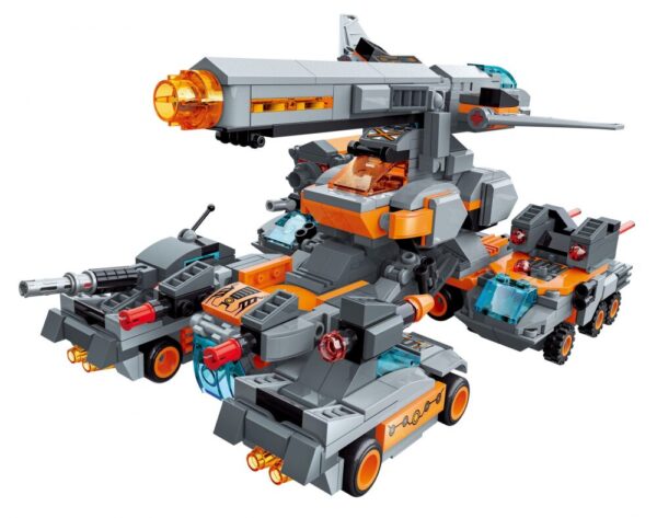 QMAN® 41102 | készségfejlesztő építőjáték | 699 db építőkocka | 8-az-1-ben Katonai harcszekér