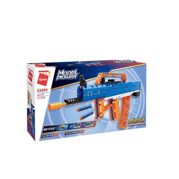 QMAN® 52004 | technic-kompatibilis építőjáték | 528 db építőkocka | Type-95 gépkarabély puska – 10db szivacs tölténnyel