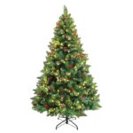 98141981_led-es-mufenyo-210-cm.jpg Timeless Tools LED-es műfenyő több típusban, melegfehér-320 LED-es, 210 cm