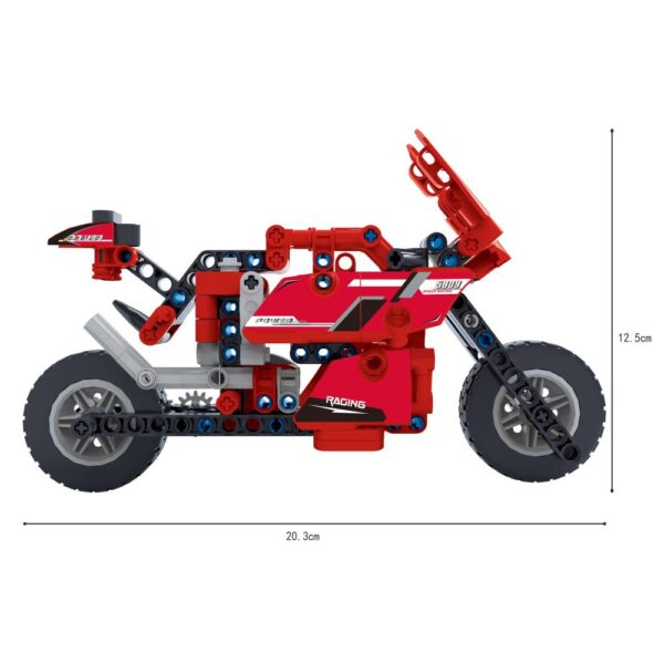 COGO® 5809 | technic-kompatibilis építőjáték | 300 db építőkocka | Motorbicikli