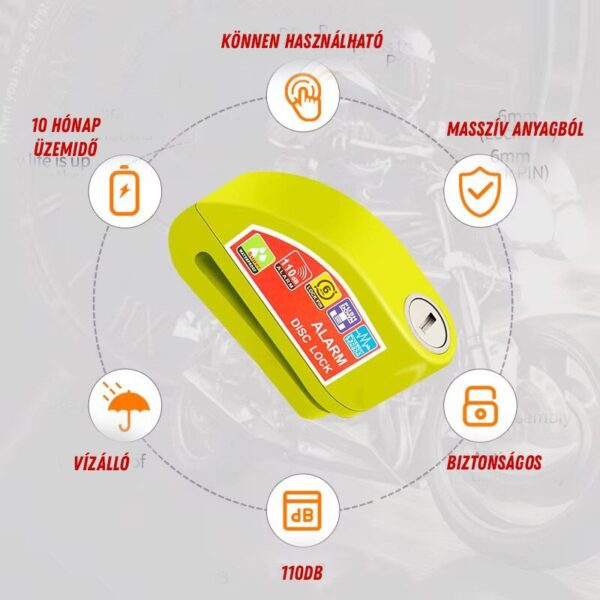 Riasztós tárcsafék zár motorhoz