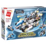 QMAN® 41310 | készségfejlesztő építőjáték | 821 db építőkocka | 4-az-1-ben Csillagközi vadász