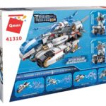 QMAN® 41310 | készségfejlesztő építőjáték | 821 db építőkocka | 4-az-1-ben Csillagközi vadász