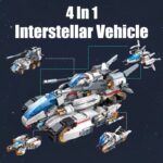 QMAN® 41310 | készségfejlesztő építőjáték | 821 db építőkocka | 4-az-1-ben Csillagközi vadász