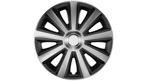 Dísztárcsa 14" Aviator Carbon Silver & Black 4db